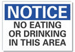 Eating Restriction Notice Label 7x10in