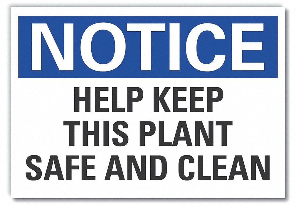 Cleaning Notice Label 5x7in Polyester