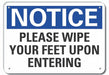 Rflct Infrmtion Notice Sign 10x14in Alum