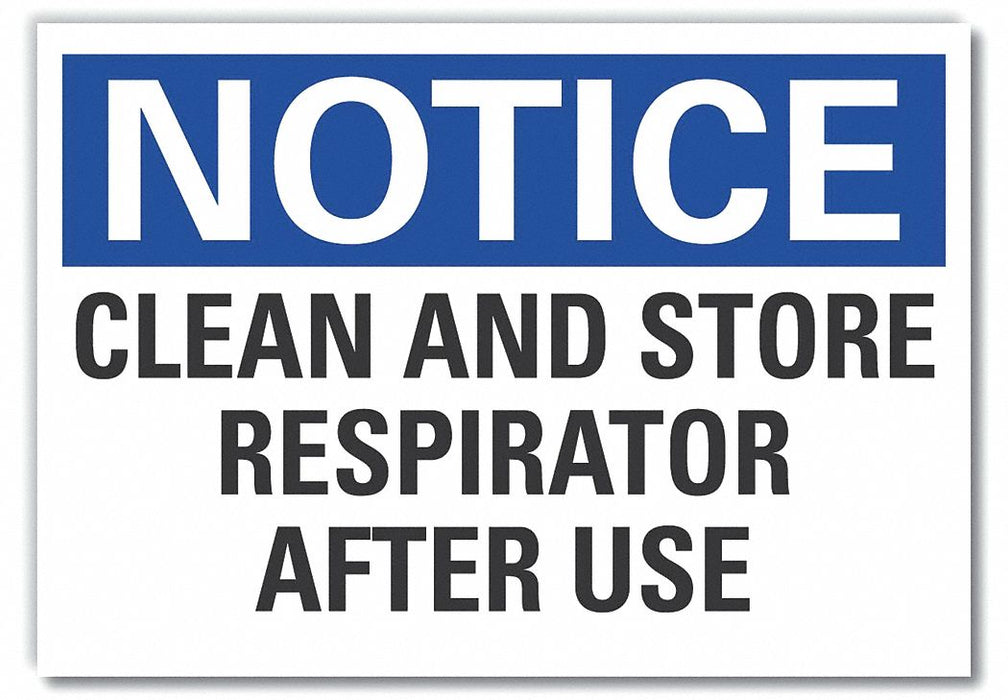 Notice Sign 7 in x 10 in Non-PVC Polymer