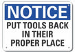 Aluminum Cleaning Notice Sign 10x14in