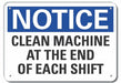 Notice Sign 7 in x 10 in Aluminum