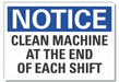Cleaning Notice Rflct Label 7inx10in
