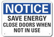 Door Instruction Notice Sign 7x10in Alum