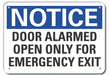 Alum Door Instruction Notice Sign 7x10in