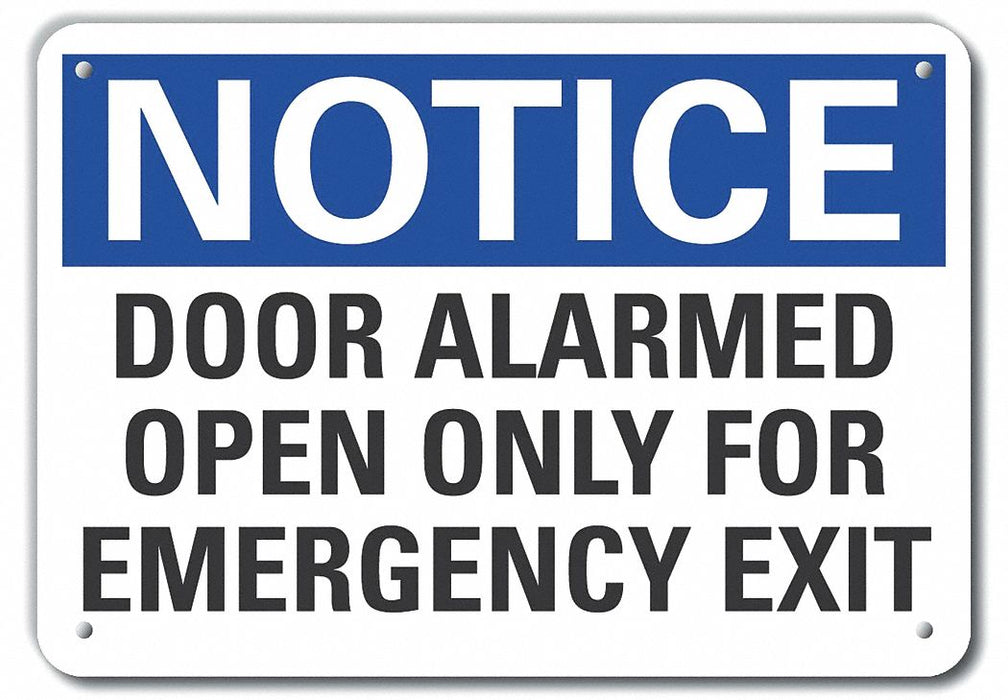 Plstc Door Instrction Notice Sign 7x10in