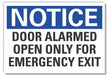Door Instruction Notice Label 10x14in