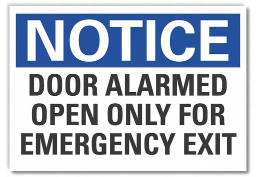 Notice Sign 10in x 14in Non-PVC Polymer