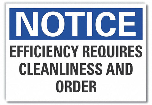 Notice Sign 10in x 14in Non-PVC Polymer