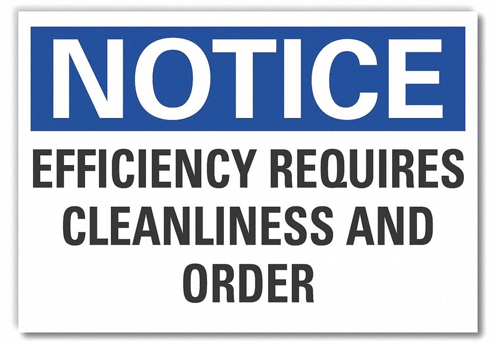 Cleaning Notice Label 3.5x5in Polyester
