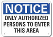 Rflct Auth Personnel Notice Sign 7x10in