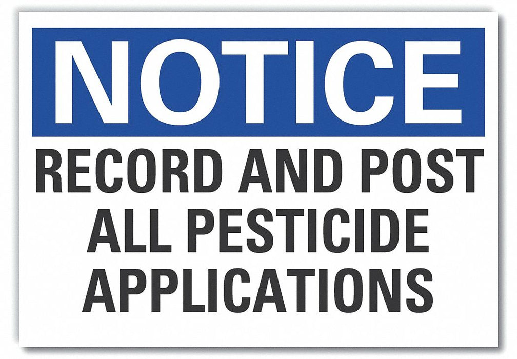 Chemicals Notice Lbl 3.5x5in Polyester