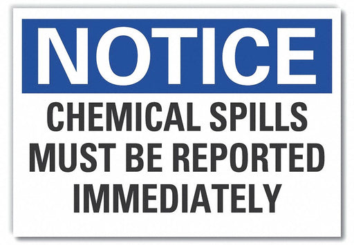 Notice Sign 7 in x 10 in Non-PVC Polymer
