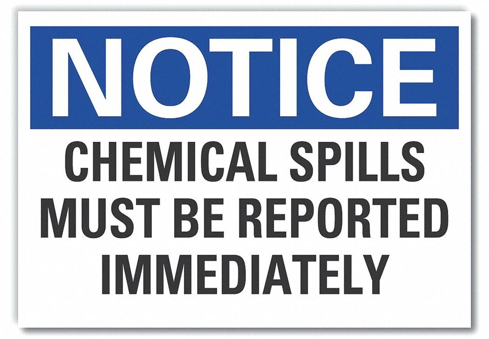 Chemicals Notice Rflct Label 5inx7in