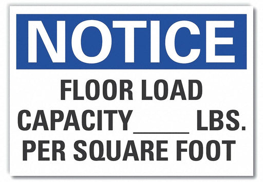 Notice Sign 10inx14in Non-PVC Polymer