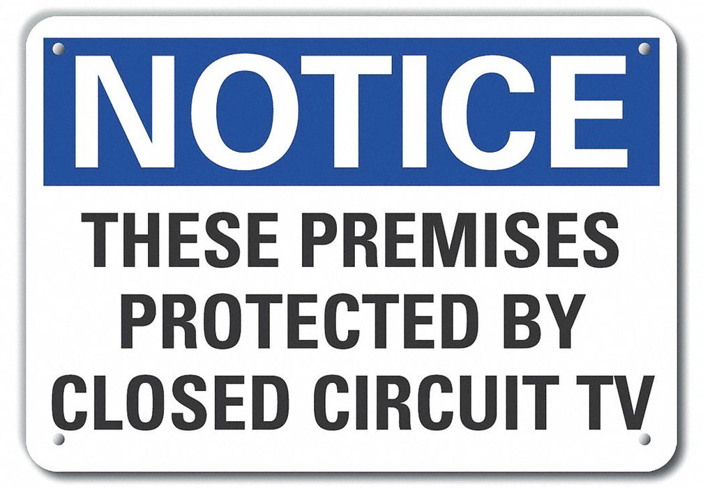 Rflctv Surveillance Notice Sign 10x14in