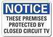 Rflctv Surveillance Notice Sign 10x14in