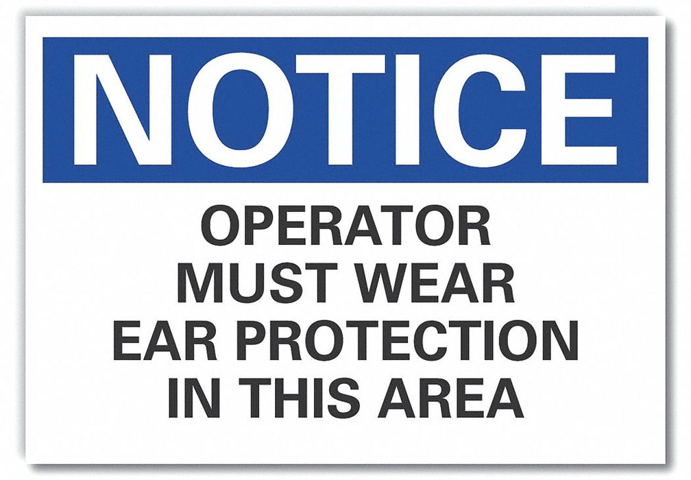 Hearing Notice Lbl 10inx14in Polyester