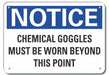 Plastic Eye Notice Sign 10x14in Plastic