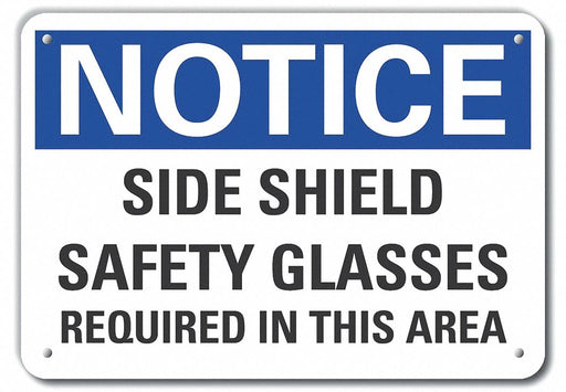 Alum Eye Notice Sign 7x10in Alum