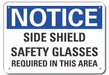 Plastic Eye Notice Sign 7x10in Plastic