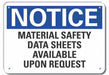 Alum Msds Information Notice Sign 7x10in