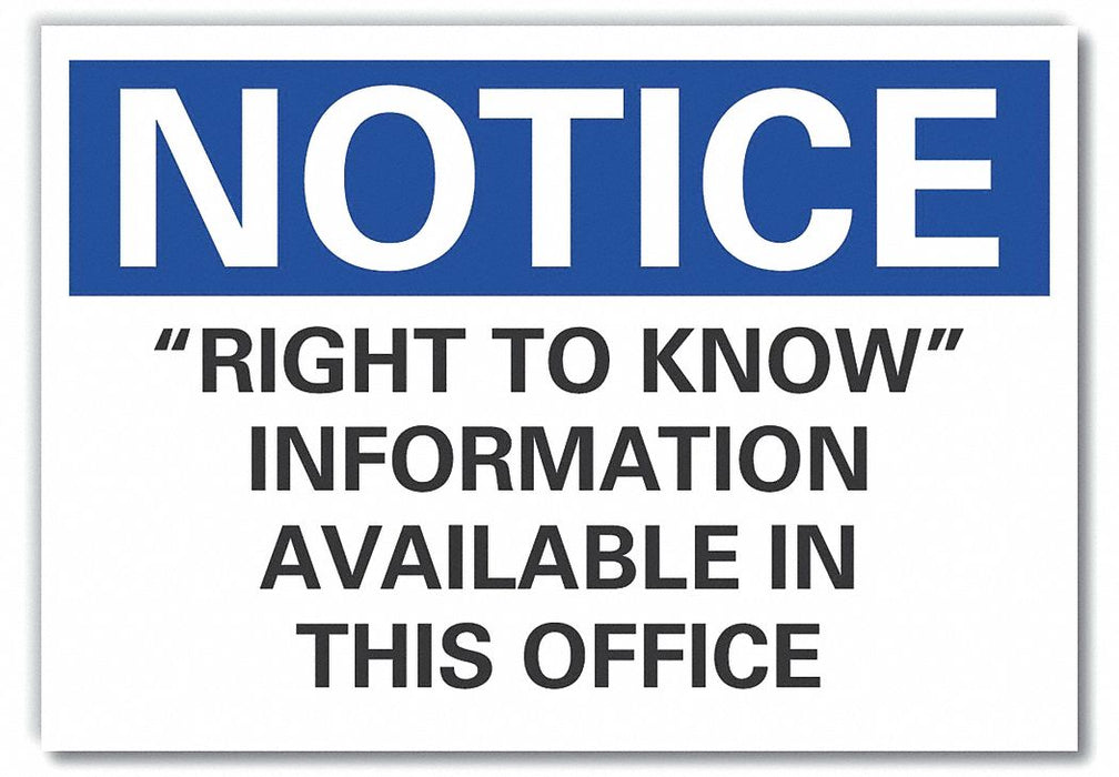 Information Notice Rflctv Label 5x7in