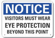 Rflct Visitors Notice Sign 10x14in Alum