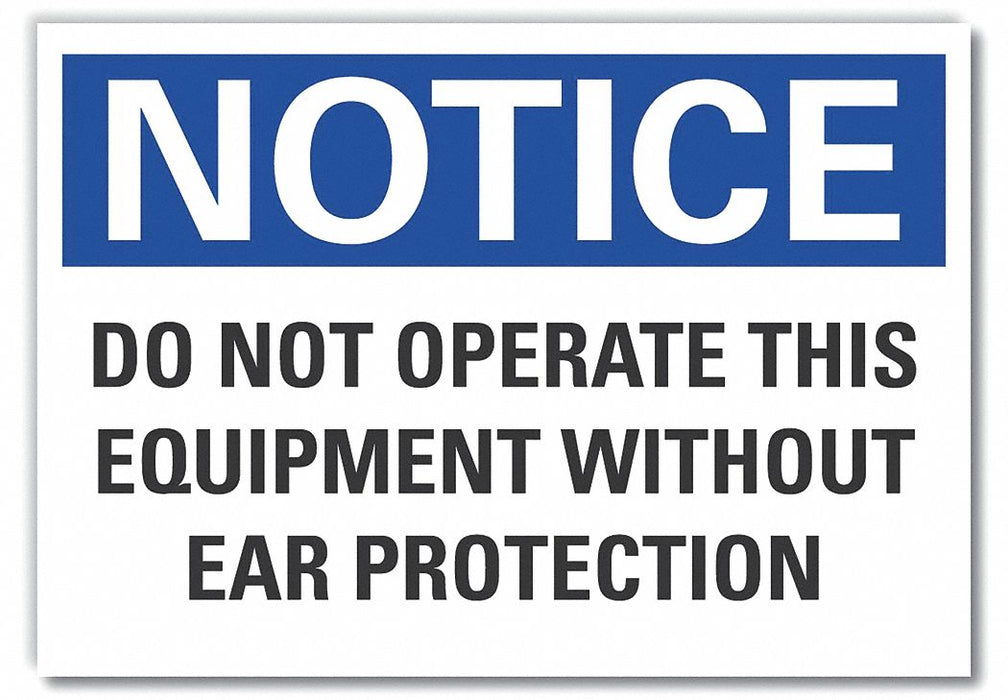Ear Notice Label 3.5in x 5in Polyester