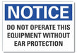 Ear Notice Label 3.5in x 5in Polyester