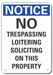 No Trespassing Notice Sign 10inx7in Alum