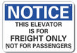 Rflct Elevator Hzrd Notice Sign 10x14in