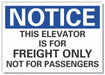 Elevator Hazard Notice Rflct Lbl 7x10in