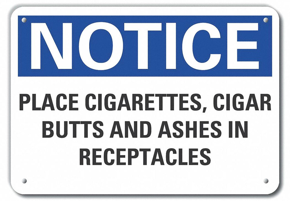 Alum Cleaning Notice Sign 10x14in Alum