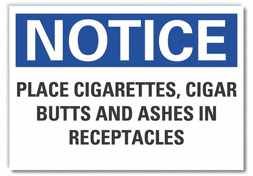 Notice Sign 10in x 14in Non-PVC Polymer