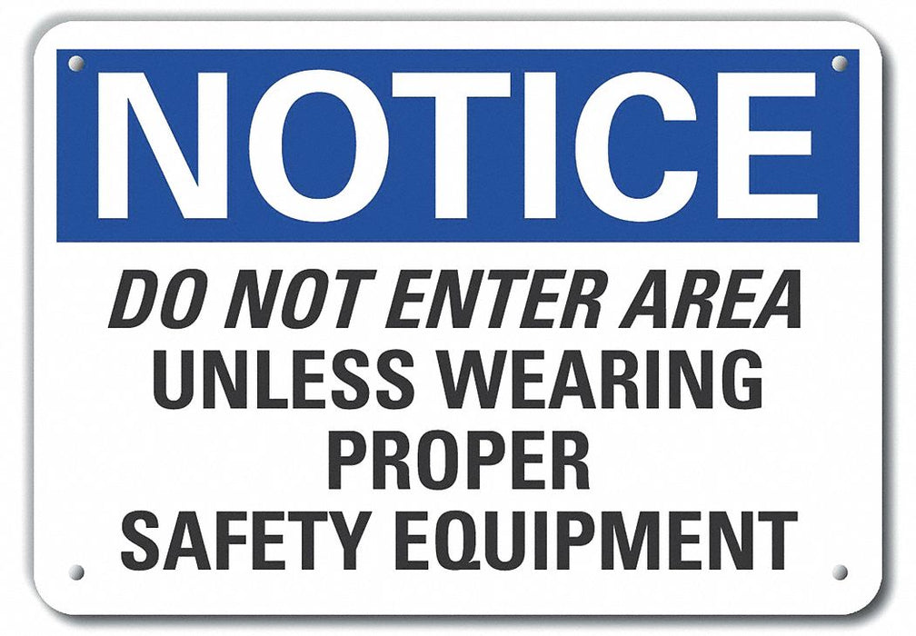 Rflct Personal Safety Notice Sign 7x10in
