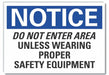 Personal Safety Notice Rflct Lbl 5x7in
