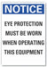 Eye Notice Label 5in x 3.5in Polyester