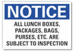 Inspection Notice Rflctive Label 10x14in