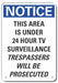 Rflctv Surveillance Notice Sign 14x10in