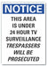 Surveillance Notice Rflctv Label 10x7in