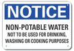Notice Sign 7 in x 10 in Aluminum