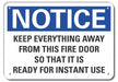 Plastic Fire Door Notice Sign 7x10in
