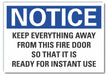 Fire Door Notice Label 10x14in Polyester