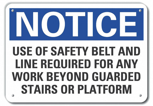 Alum Fall Notice Sign 7x10in Alum