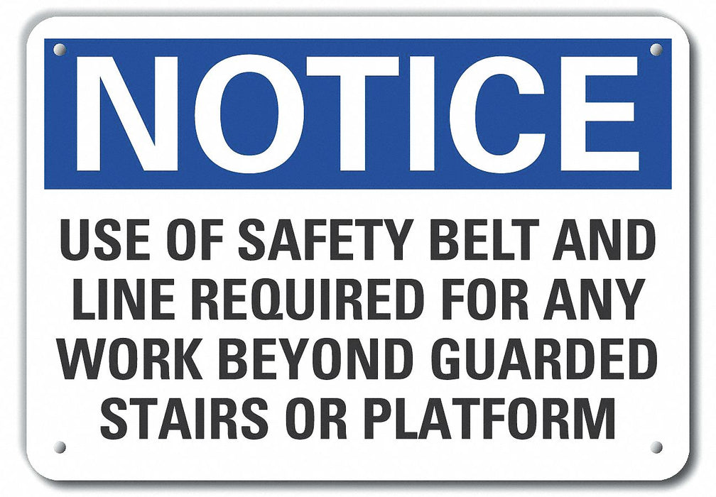 Fall Notice Sign 10inx14in Plastic