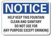 Plastic Cleaning Notice Sign 10x14in