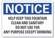 Notice Sign 7 in x 10 in Non-PVC Polymer