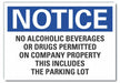 Notice Sign 10 x 14 in Non-PVC Polymer
