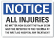 Accidnt Reporting Note RflctvLbl 10x14in
